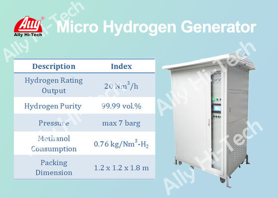 20 Nm3/generatore di H micro idro, generatore industriale durevole dell'idrogeno